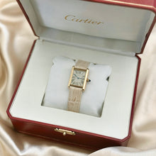 Load image into Gallery viewer, VINTAGE CARTIER BEIGE LEATHER WATCH
