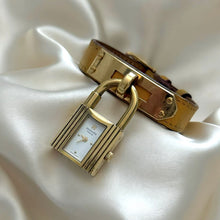 Load image into Gallery viewer, VINTAGE HERMES YELLOW LEATHER WATCH
