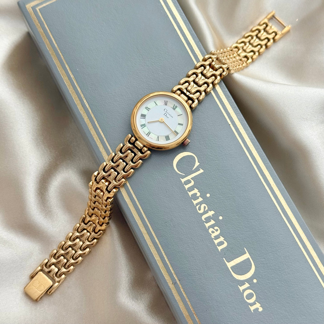 VINTAGE DIOR MOTHER-OF-PEARL WATCH