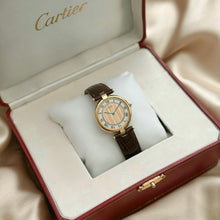 Load image into Gallery viewer, VINTAGE CARTIER BROWN LEATHER WATCH
