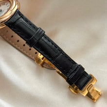Load image into Gallery viewer, VINTAGE CARTIER BLACK LEATHER WATCH
