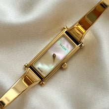 Load image into Gallery viewer, VINTAGE GUCCI MOTHER-OF-PEARL DAINTY WATCH
