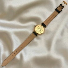 Load image into Gallery viewer, VINTAGE CARTIER BLACK LEATHER WATCH
