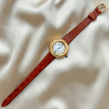 Load image into Gallery viewer, VINTAGE CARTIER BROWN LEATHER WATCH
