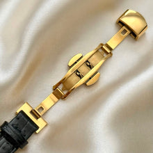 Load image into Gallery viewer, VINTAGE CARTIER BLACK LEATHER WATCH - WITH EXTRA STRAP
