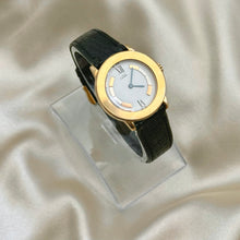 Load image into Gallery viewer, VINTAGE CARTIER BLACK LEATHER WATCH
