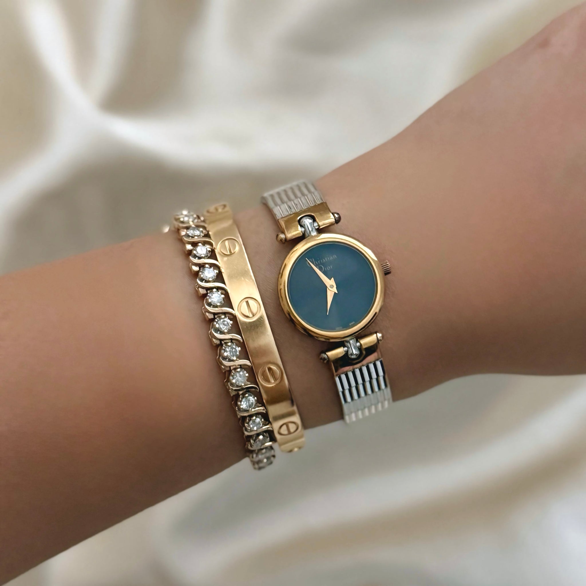 VINTAGE DIOR TWO-TONED WATCH – Panahon Designs display picture 1
