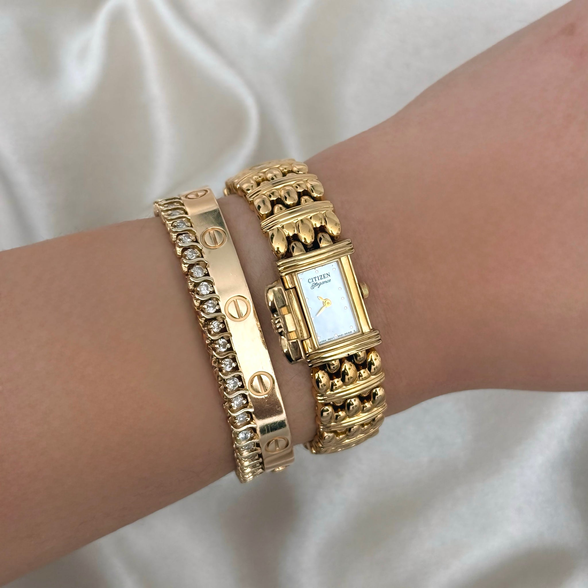 VINTAGE CITIZEN MOTHER-OF-PEARL WATCH – Panahon Designs display picture 1