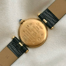 Load image into Gallery viewer, VINTAGE CARTIER BLACK LEATHER WATCH
