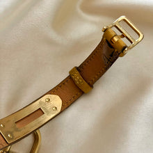 Load image into Gallery viewer, VINTAGE HERMES YELLOW LEATHER WATCH
