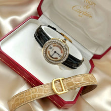 Load image into Gallery viewer, VINTAGE CARTIER REAL DIAMOND WATCH - WITH EXTRA STRAP

