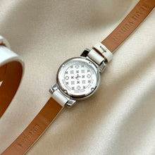 Load image into Gallery viewer, VINTAGE LOUIS VUITTON MOTHER-OF-PEARL &amp; DIAMOND LEATHER WATCH
