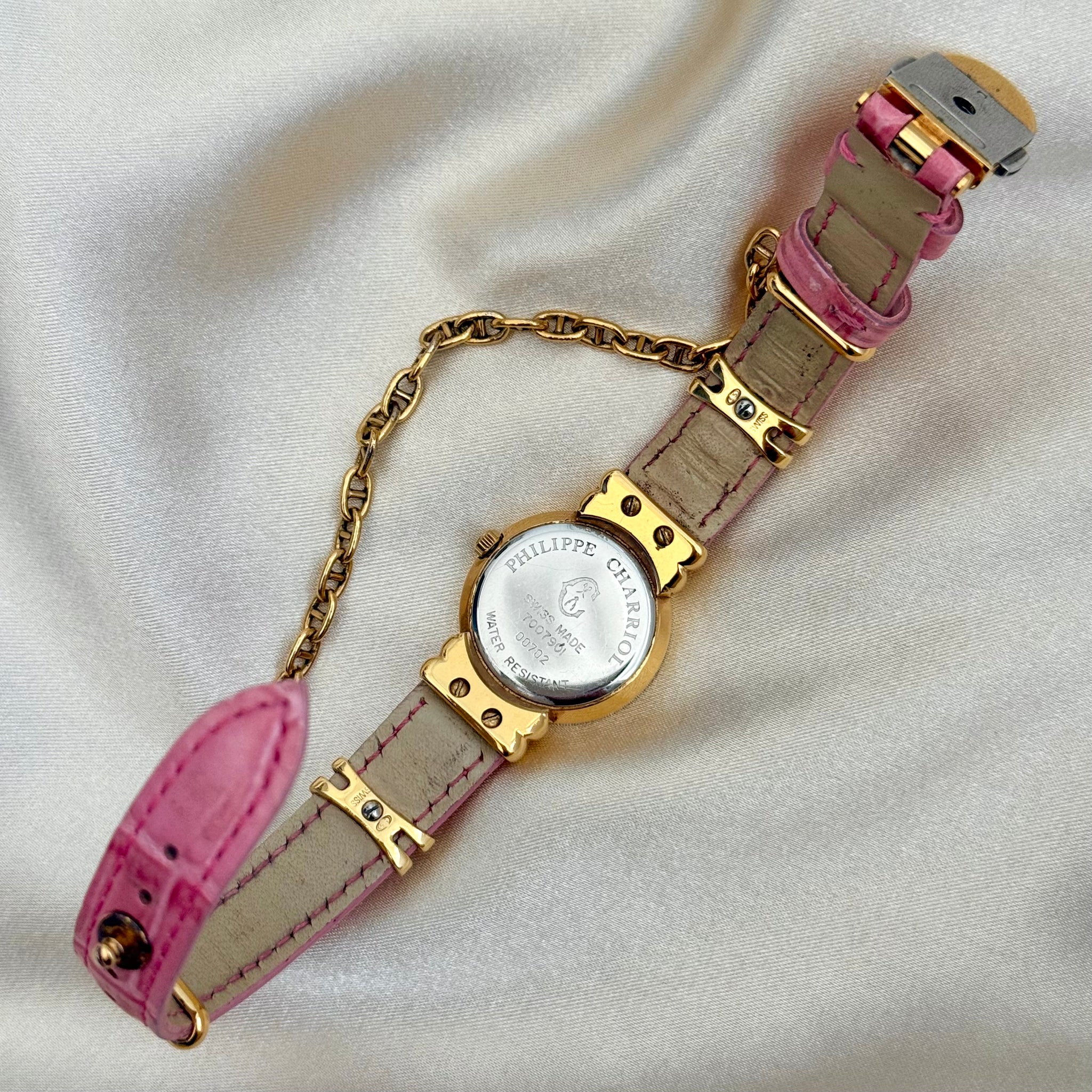 VINTAGE PHILIPPE CHARRIOL PINK LEATHER DIAMOND WATCH – Panahon Designs