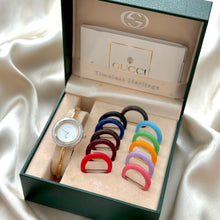Load image into Gallery viewer, VINTAGE GUCCI PLAY BEZEL WATCH (12 BEZELS W/ DIAMOND CUT)
