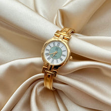 Load image into Gallery viewer, VINTAGE GIVENCHY SEA GREEN MOTHER-OF-PEARL WATCH
