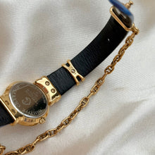 Load image into Gallery viewer, VINTAGE PHILIPPE CHARRIOL MOTHER-OF-PEARL &amp; DIAMOND BLUE LEATHER WATCH
