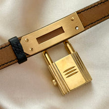 Load image into Gallery viewer, VINTAGE HERMES BLACK LEATHER WATCH

