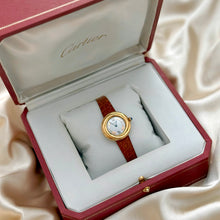 Load image into Gallery viewer, VINTAGE CARTIER BROWN LEATHER WATCH
