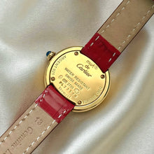 Load image into Gallery viewer, VINTAGE CARTIER RED LEATHER WATCH - WITH EXTRA STRAP
