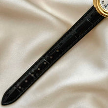 Load image into Gallery viewer, VINTAGE CARTIER BLACK LEATHER WATCH - WITH EXTRA STRAP
