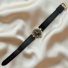 Load image into Gallery viewer, VINTAGE CARTIER BLACK LEATHER WATCH
