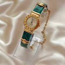 Load image into Gallery viewer, VINTAGE PHILIPPE CHARRIOL DIAMOND GREEN LEATHER WATCH
