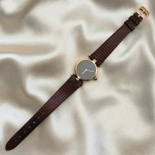 Load image into Gallery viewer, VINTAGE CARTIER BURGUNDY LEATHER WATCH
