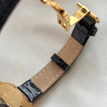 Load image into Gallery viewer, VINTAGE CARTIER BLACK LEATHER WATCH
