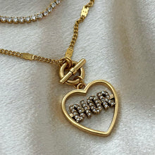 Load image into Gallery viewer, DIOR HEART STACK NECKLACE
