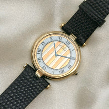 Load image into Gallery viewer, VINTAGE CARTIER BLACK LEATHER WATCH
