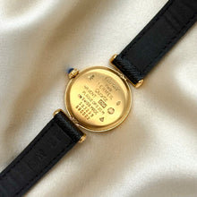 Load image into Gallery viewer, VINTAGE CARTIER BLACK LEATHER WATCH
