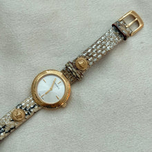 Load image into Gallery viewer, VINTAGE VERSACE SNAKESKIN LEATHER WRAP WATCH
