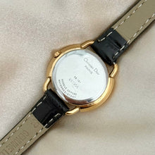 Load image into Gallery viewer, VINTAGE DIOR BLACK LEATHER WATCH
