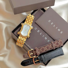 Load image into Gallery viewer, VINTAGE CELINE MOTHER-OF-PEARL WATCH
