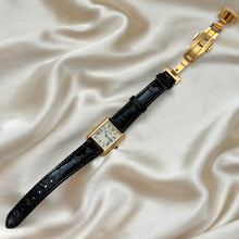 Load image into Gallery viewer, VINTAGE CARTIER BLACK LEATHER WATCH (MANUAL WIND)
