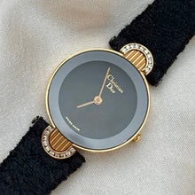 Load image into Gallery viewer, VINTAGE DIOR BLACK LEATHER WATCH
