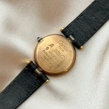 Load image into Gallery viewer, VINTAGE CARTIER BLACK LEATHER WATCH
