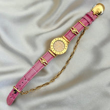 Load image into Gallery viewer, VINTAGE PHILIPPE CHARRIOL PINK LEATHER DIAMOND WATCH
