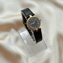 Load image into Gallery viewer, VINTAGE CARTIER BLACK LEATHER WATCH

