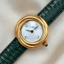 Load image into Gallery viewer, VINTAGE CARTIER GREEN LEATHER WATCH
