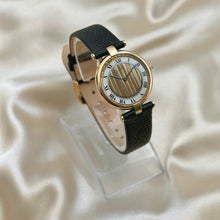 Load image into Gallery viewer, VINTAGE CARTIER BLACK LEATHER WATCH
