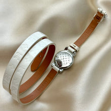 Load image into Gallery viewer, VINTAGE LOUIS VUITTON MOTHER-OF-PEARL &amp; DIAMOND LEATHER WATCH
