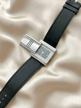 Load image into Gallery viewer, VINTAGE HERMÈS HIDDEN DIAL BLACK LEATHER WATCH
