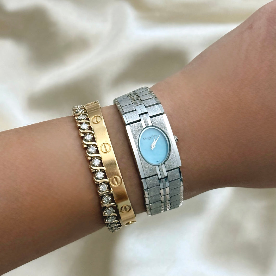 VINTAGE DIOR SILVER WATCH