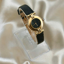 Load image into Gallery viewer, VINTAGE CARTIER BLACK LEATHER WATCH
