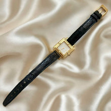Load image into Gallery viewer, VINTAGE YSL BLACK LEATHER WATCH
