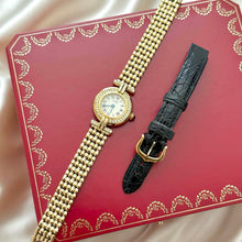 Load image into Gallery viewer, VINTAGE CARTIER REAL DIAMOND WATCH - WITH EXTRA STRAP
