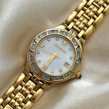 Load image into Gallery viewer, VINTAGE YSL MOTHER-OF-PEARL &amp; DIAMOND WATCH

