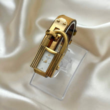 Load image into Gallery viewer, VINTAGE HERMES YELLOW LEATHER WATCH

