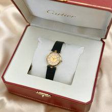 Load image into Gallery viewer, VINTAGE CARTIER DARK BLUE LEATHER WATCH
